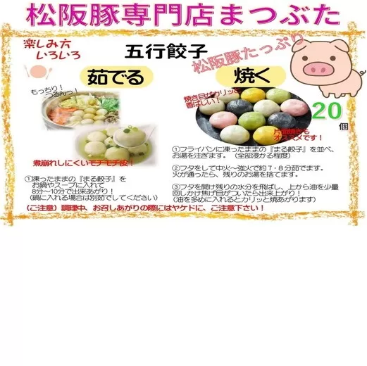 【1.1-22】松阪豚 たっぷり 五行餃子 2箱 計20個 松阪豚専門店 まつぶた ブランド 肉 ギョウザ 水餃子 焼き 餃子 中華 揚げ 鍋 鉄板 ぎょうざ モチモチ キャンプ ふるさと納税 豚肉 ポーク ぶた肉 三重 松阪 送料無料