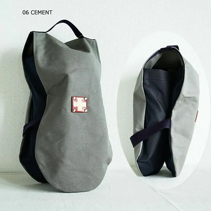 木の庄帆布 公式 シューズケース シューズサック Shoes Case 【KinoshoTRANSIT】　K-KHG-SS01M-（C/#06 CEMENT / セメント）　ゴルフ シューズケース おしゃれ 高密度帆布