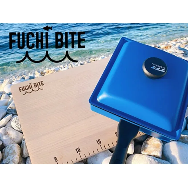 【FUCHI BITE】 スケール付き木製まな板（青森ヒバ）・フタ付きワイドパンセット