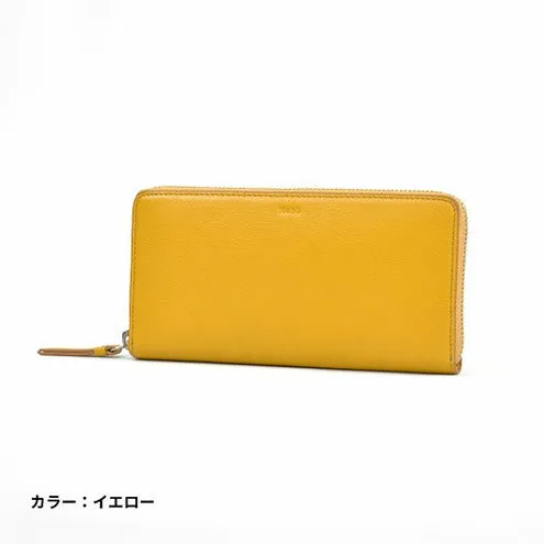 レディース本革長財布 4M2-1151（・イエロー）