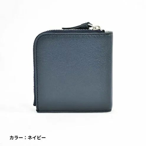 レディース本革2つ折り財布 4M3-1152（・ネイビー）