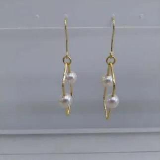 20-25伊勢志摩あこや本真珠ピアス・レクタングルG