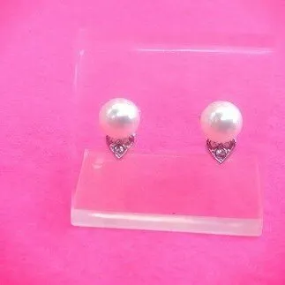 J-69伊勢志摩あこや本真珠ハートピアス