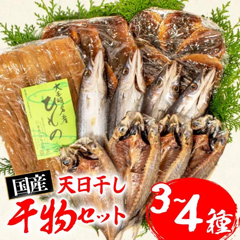 干物 3～4種 詰合せ セット 冷凍 魚介類 海鮮 旬 国産