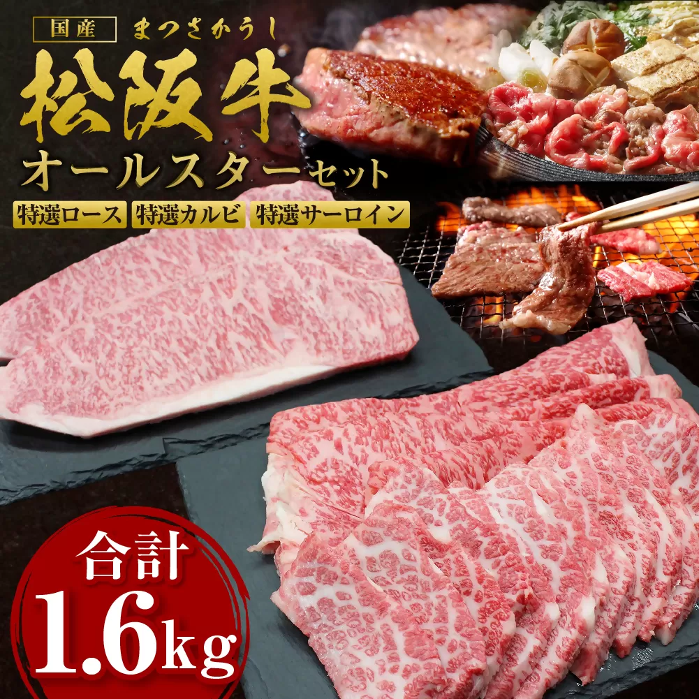 SS-48　松阪牛オールスターセット／ 国産牛 松阪牛 松坂牛 高級和牛 黒毛和牛 ブランド牛（ 近江牛 神戸牛 に並ぶ 日本三大和牛 ） 霜降り 冷凍 ふるさと納税 送料無料 牛肉 にく 大人気 贅沢 おすすめ 贈り物 リピート 瀬古食品 霜ふり本舗 三重県 多気町