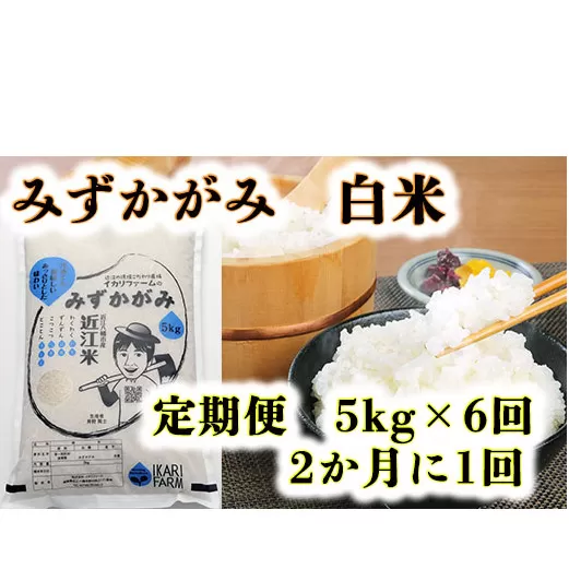 【新米】【7年産】みずかがみ　白米定期便　１２か月で５kgを６回お届け（２か月に1回）【C035U2】