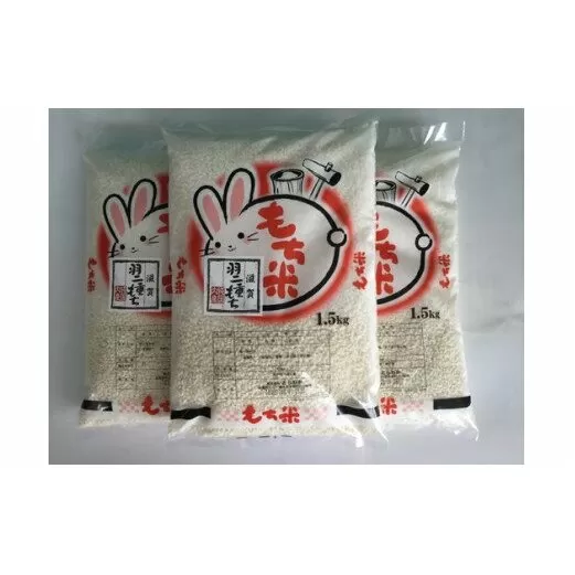 【新米】【7年産】滋賀羽二重もち米【1.5kg×3袋】【T036W1】
