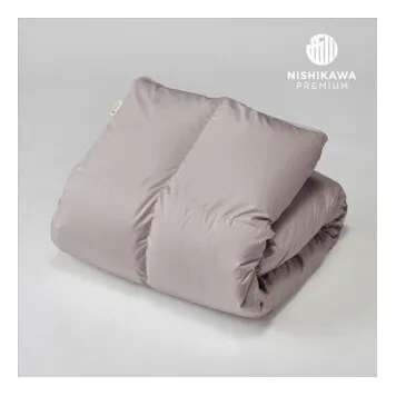 【nishikawa/西川】羽毛ふとん/ジーリンホワイトグースダウン90％ シングル 配色グレー【P264W】（滋賀県　近江八幡市）