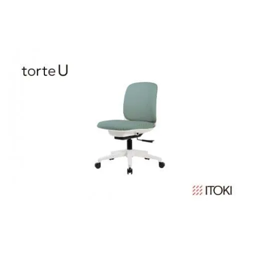 イトーキ トルテU グレイッシュグリーン オフィスチェア【日本製 / 腰へやさしさを極めた快適な座り心地/洗練されたシェルチェアのデザイン / 2023年度グッドデザイン賞 / 腰をやさしくホールド・ヒップチルト機構/省スペース・コンパクト設計 / 360度回転 / 11.5cm座面上下昇降 / 3年保証 】 デスクチェア KJ-320CFM-W9E3F (KJ-320CFM-W9E3C)【EI060W】