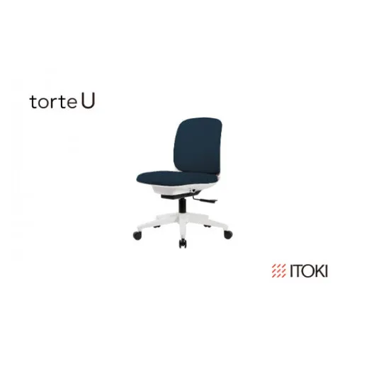 イトーキ『トルテＵ』5本脚 抵抗付ウレタン双輪キャスタータイプ フレーム：ホワイト（KJ-320CFM-W9B1F）【EI063U1】