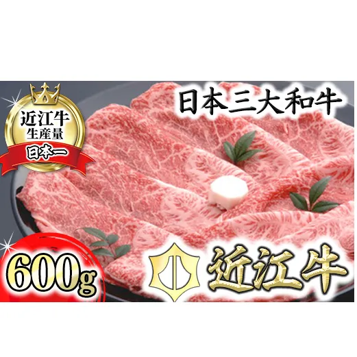 【４等級以上の未経産牝牛限定】近江牛カタ・バラすき焼き【 600g】【AF07U】