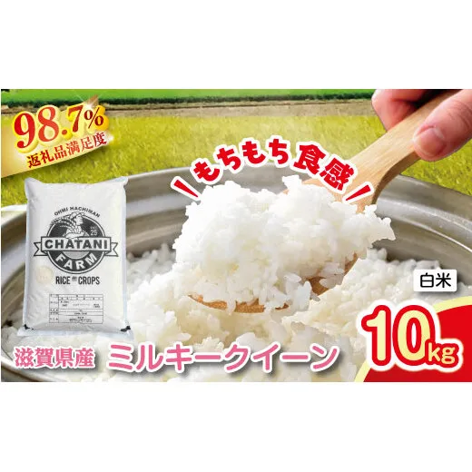 【新米】令和8年産　近江米　ミルキークイーン 白米【10kg（5kg×2袋）】【V010W2】（滋賀県　近江八幡市）