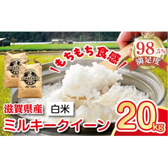 【7年産】近江米 ミルキークィーン 白米【20kg(10kg×2袋)】【V015W】