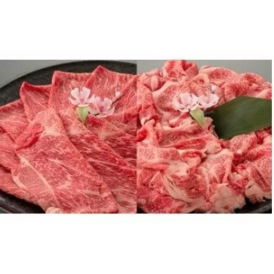 近江牛二種セット【1kg（赤身スライス500ｇ、切り落とし500ｇ）】【AC13U】