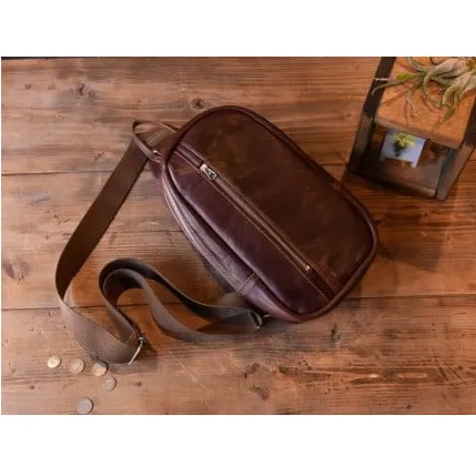 ハンドメイド　レザーワンショルダーバッグ・名入れ可能　【CC06W】
