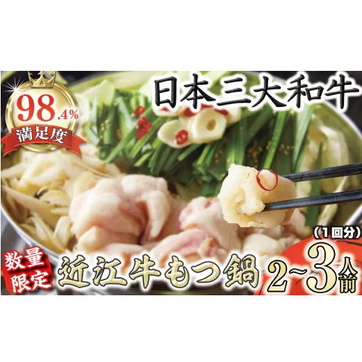 数量限定近江牛ホルモン　ホルモン屋が作った本気のもつ鍋セット　1回分　2～3人前　【FO28W】