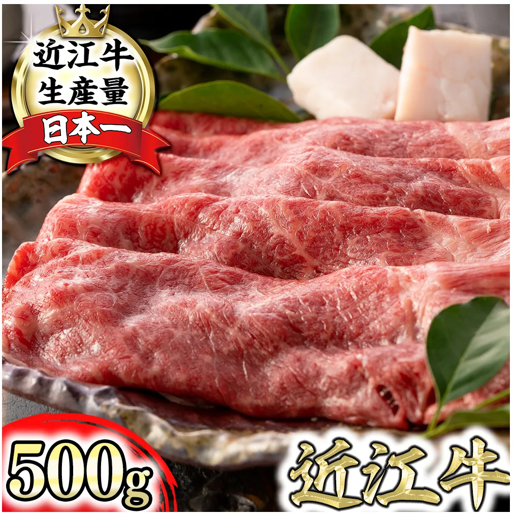【4等級以上】【近江牛　ウデ】すき焼・しゃぶしゃぶ用【500ｇ】【BI02U】