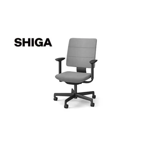 イトーキ SHIGA シガ 昇降脚 背トリプル ベースカラー : ブラック/座面カラー : グレーC（KJ-517SEM-T1C5F）キャスター5本脚 【アンクルムーブ・シンクロロッキング / アジャスタブル肘 / 抵抗付きウレタンキャスター】 日本製 ワークチェア オフィスチェア 柴田文江氏デザイン【EI180W】
