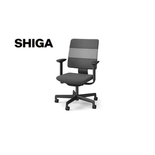 イトーキ SHIGA シガ 昇降脚 背トリプル ベースカラー:ブラック / 座面カラー:ツートンWC（KJ-517SEM-T1WCF）キャスター5本脚 【アンクルムーブ・シンクロロッキング / アジャスタブル肘 / 抵抗付きウレタンキャスター】 日本製 ワークチェア オフィスチェア 柴田文江氏デザイン【EI182W】