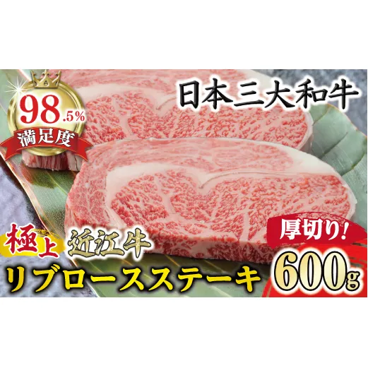 極上近江牛リブロースステーキ（厚めカット）(600g)【CB29W】
