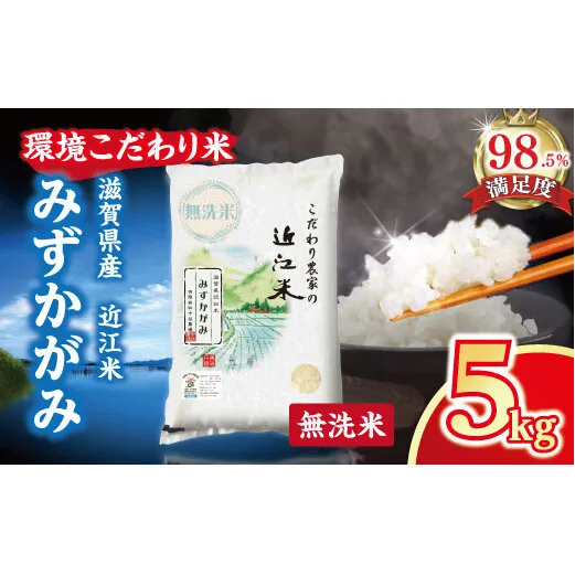 【7年産】近江米 環境こだわり米 みずかがみ 無洗米【5kg×1】【BN15W】みずかがみ 米 お米 こめ コメ 白米 ご飯 精米 5kg 10kg 国産 送料無料 おすすめ 人気 大人気 国産 ランキング 無洗米