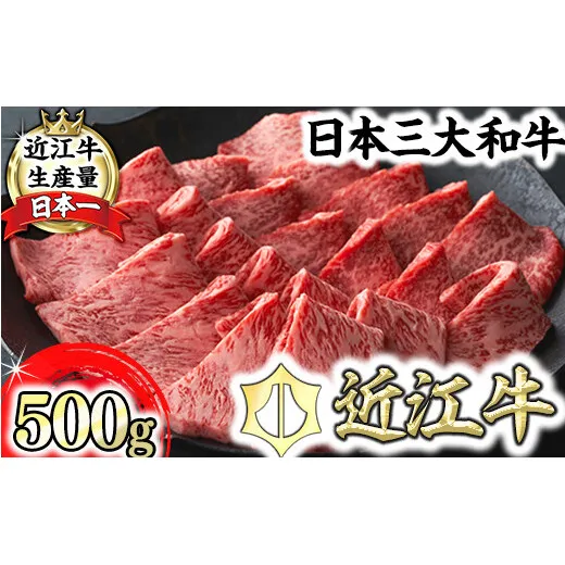 【一週間以内発送】【寛閑観】近江牛焼肉用『霜降り×赤身ミックス』500g（冷蔵）【FR23W】