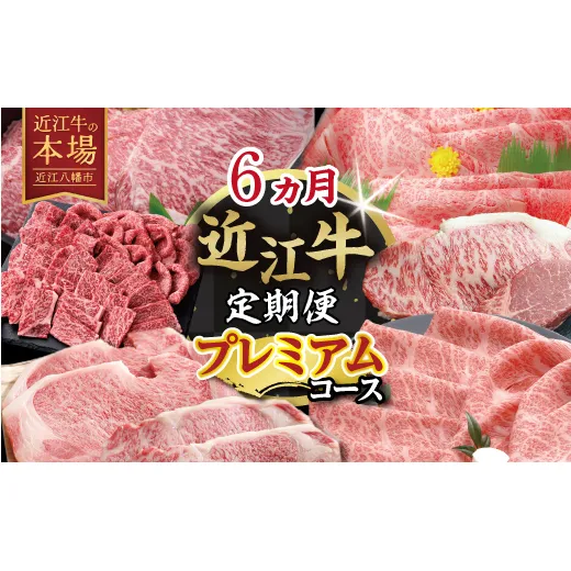 【期間限定】特選近江牛定期便（６カ月）プレミアムコース【ZZ53W】（滋賀県　近江八幡市）