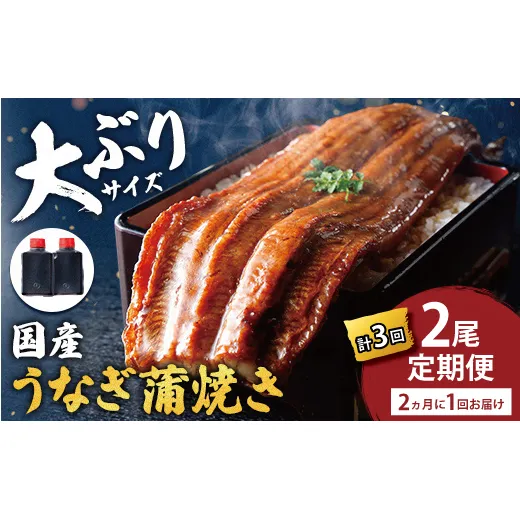 【一度食べたらやみつき！リピート多数】うなぎ蒲焼2尾　定期便　（計3回　2か月に1回お届け）【D030W】（滋賀県　近江八幡市）