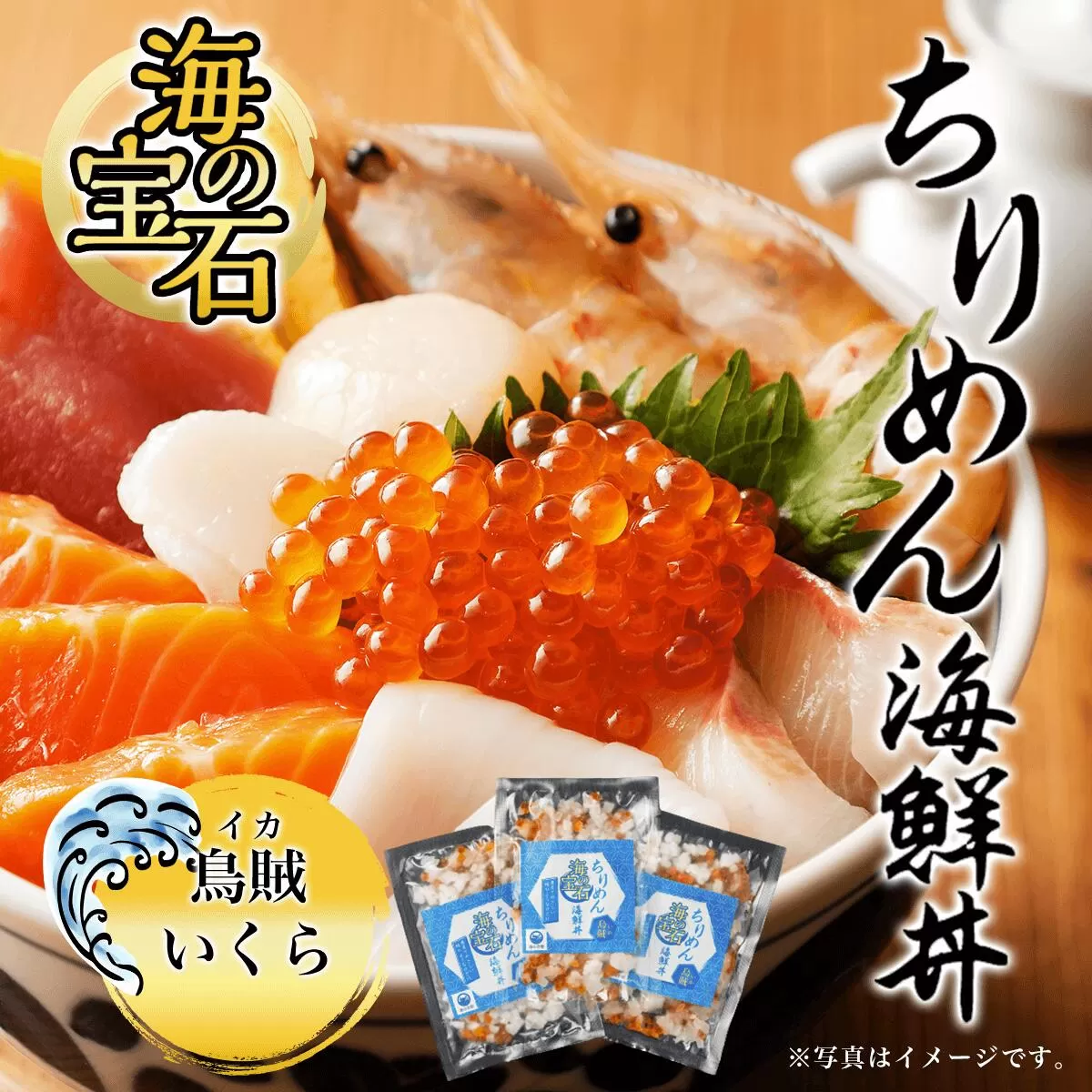 海の宝石　ちりめん海鮮丼<イカいくら>  ふるさと納税 海鮮 海鮮丼 イカ いか いくら イクラ 京都府 福知山市