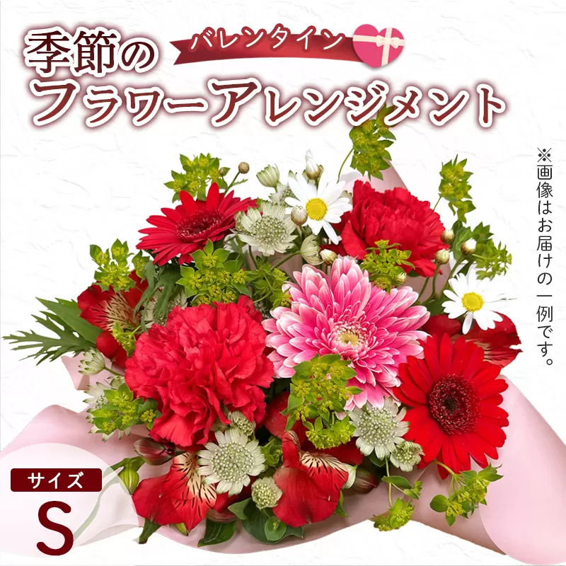 [バレンタイン] フラワーアレンジメント(S) | 花 お花 生花 フラワー フラワーアレンジメント 花束 バレンタイン限定 配送地域限定 京都府 綾部市
