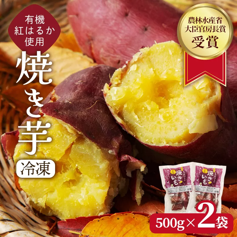 焼き芋 1kg(500g×2袋) 冷凍 有機 紅はるか オーガニック さつまいも 農林水産大臣官房長賞 受賞 京都府産 蜜芋 しっとり 甘い 無添加 スイーツ おやつ 離乳食に 日本さつまいもサミット受賞の芋を使用 やきいも 