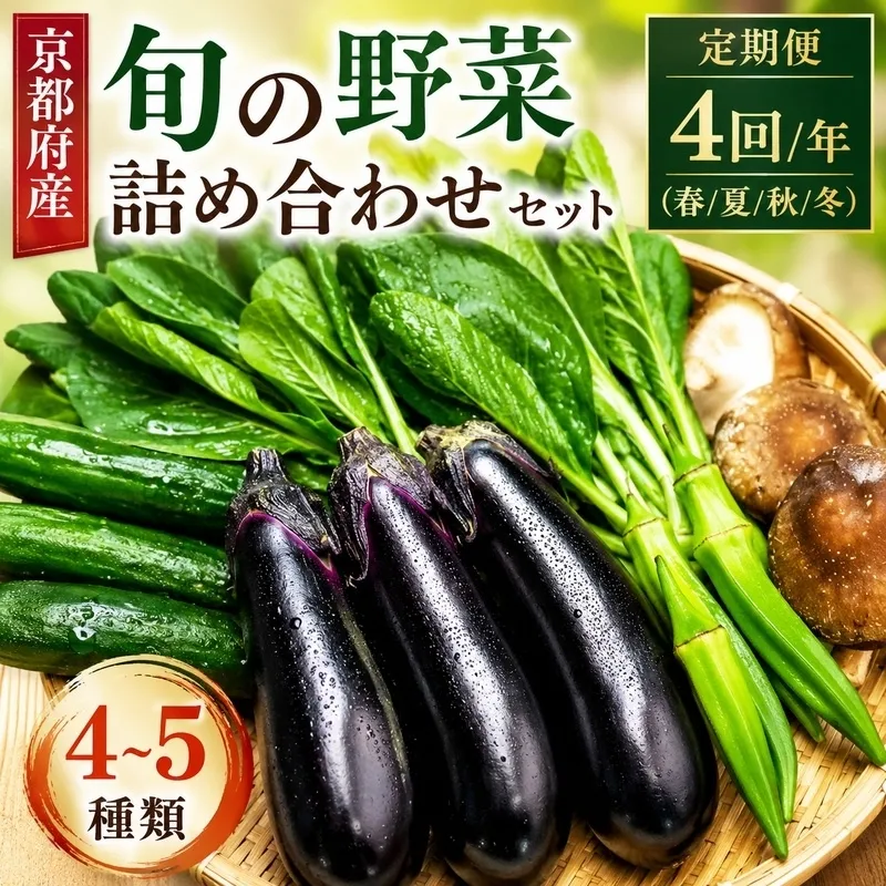 【訳あり・定期便】旬の野菜詰め合わせ（全4回 春・夏・秋・冬）野菜 旬野菜 旬 季節の野菜 京都 京田辺市 