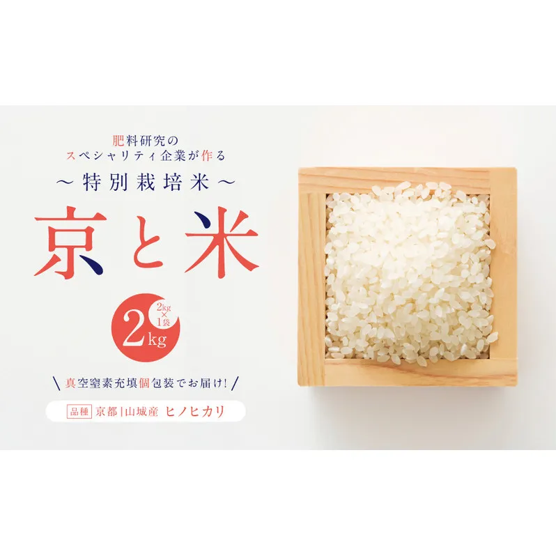 京都府京田辺市産 京と米 ヒノヒカリ 2kg (2kg×1袋) R7年度産 お米 米 こめ コメ 精米 白米 ごはん ご飯 弁当 おにぎり 真空 長期保存 防災 京田辺市 京都府 kt2026