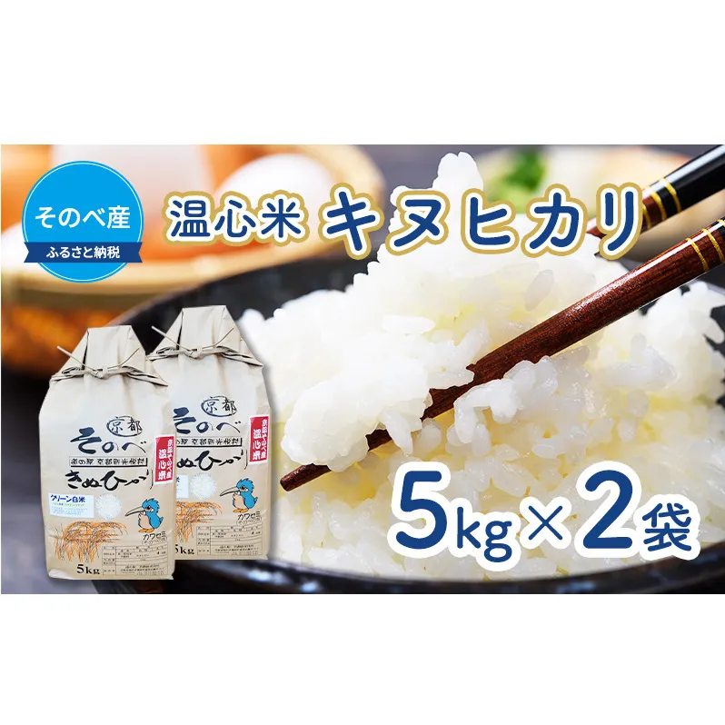 米 キヌヒカリ 5kg ×2袋 そのべ産 温心米 2024年度産 お米 10kg 単一原料米 きぬひかり 丹波 精米 白米 こめ コメ 京都 