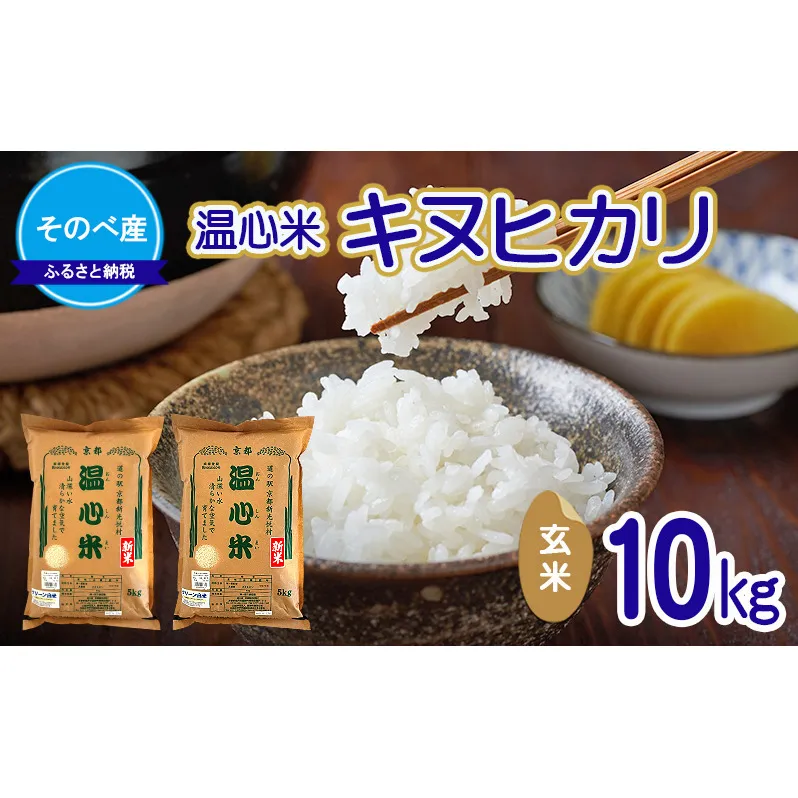 キヌヒカリ10kg 玄米×1 10kg袋 令和7年度産　そのべ産 温心米 お米 10kg 単一原料米 きぬひかり 丹波 精米 玄米 こめ コメ 京都