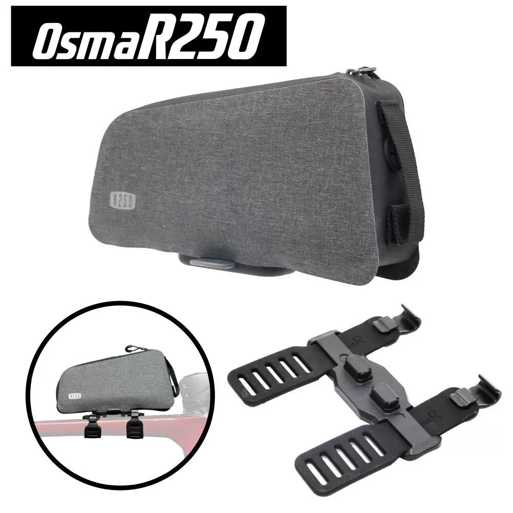 OsmaR250 防水トップチューブバッグ グレー/ブラック
