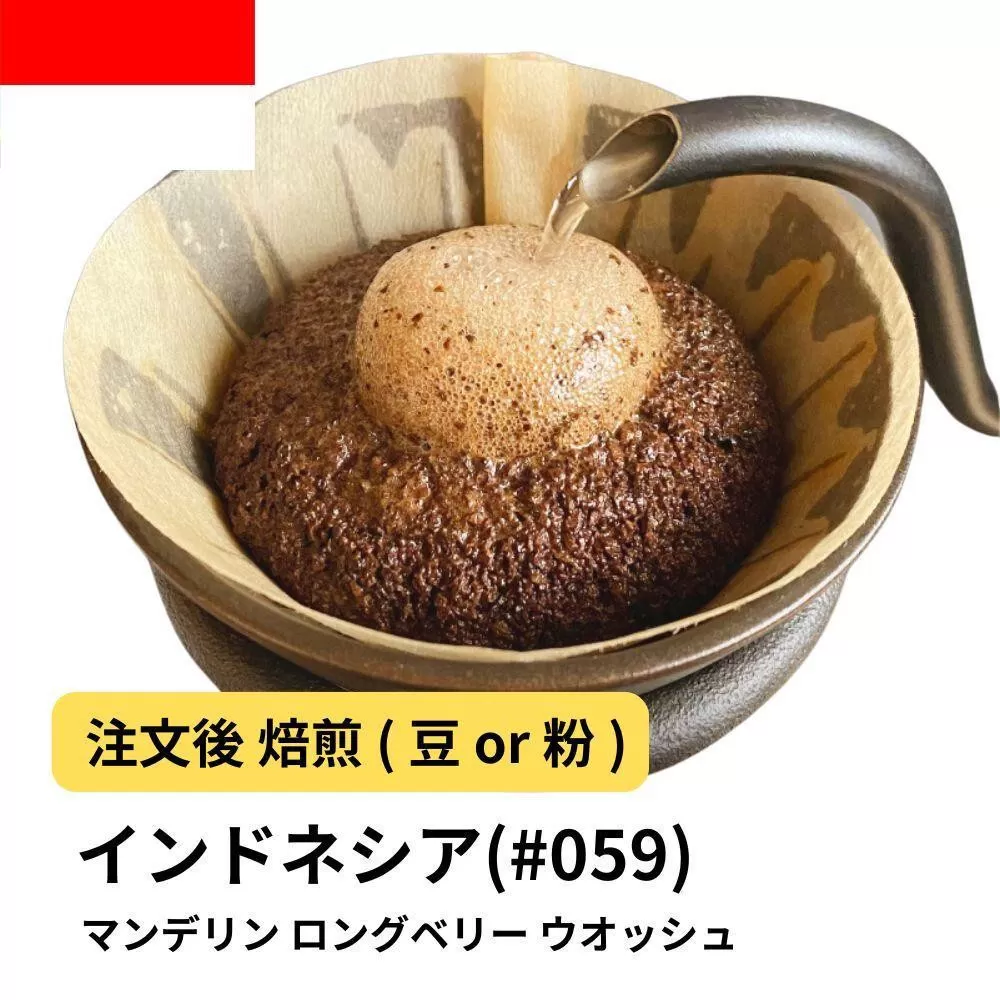 【粉】コーヒー #059 マンデリン ロングベリー ウオッシュ 310g 当日焙煎 大山珈琲