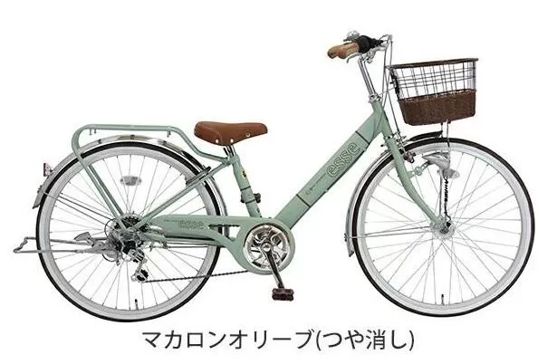 ヱビス自転車 子供自転車 エッセ24インチ シマノ製外装6段変速 マカロンオリーブ【 自転車 子供自転車 キッズ自転車 シマノ SHIMANO おしゃれ 人気 おすすめ キッズ サイクリング お取り寄せ 送料無料 大阪府 堺市】
