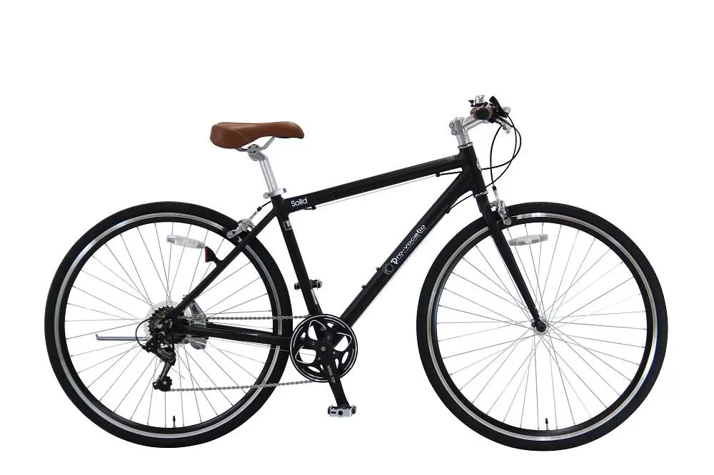 ヱビス自転車 クロスバイク シマノ製外装7段変速 アルミフレーム 700×32c 軽量 電動なし Solid【マットブラック】【 自転車 SHIMANO シマノ クロスバイク アウトドア スポーツ サイクリング ツーリング  大阪府 堺市】