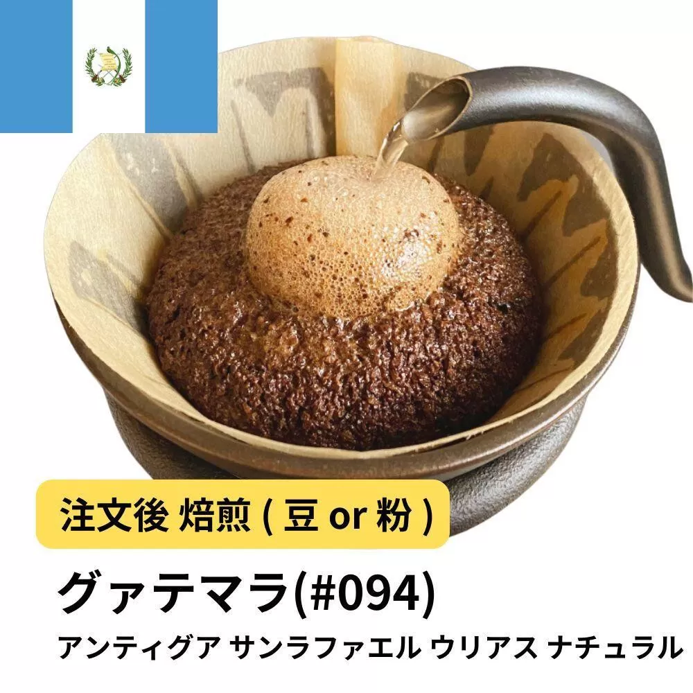 【粉】コーヒー #094 グァテマラ アンティグア サンラファエル ウリアス ナチュラル Qグレード 310g 当日焙煎 大山珈琲