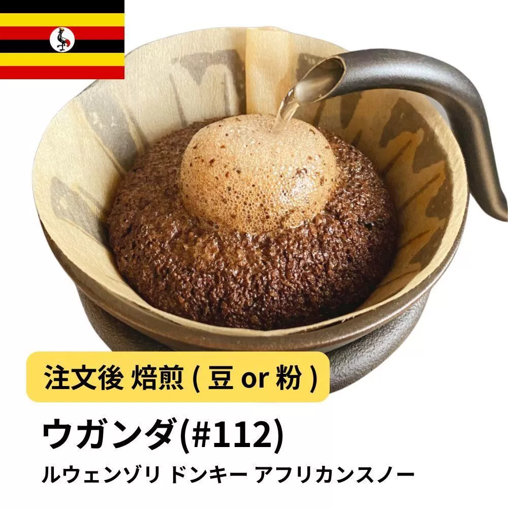 【粉】コーヒー #112 ウガンダ ルウェンゾリ ドンキーウォッシュ アフリカンスノー 310g 当日焙煎 大山珈琲