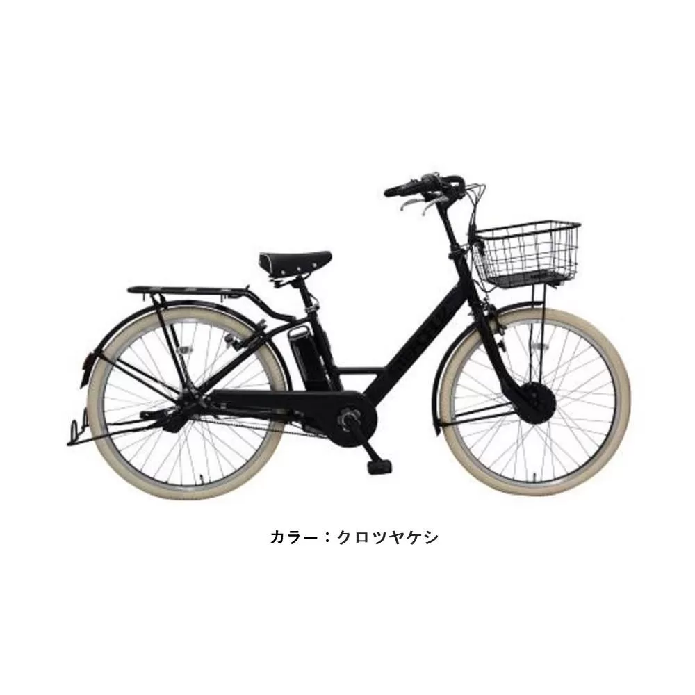 ヱビス自転車 スポーティー＆スタイリッシュな電動アシスト自転車 シマノ製内装3段変速  st6b45-cib　【クロツヤケシ】