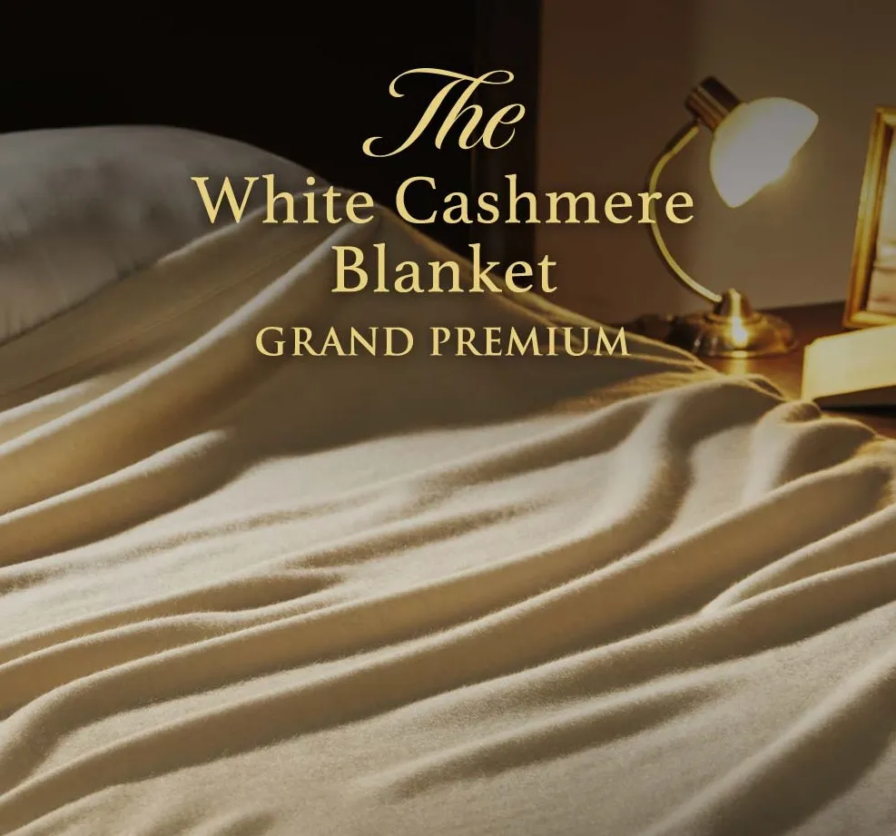 The White Cashmere Blanket ホワイトカシミヤブランケット グランドプレミアム シングル [3028]【db】