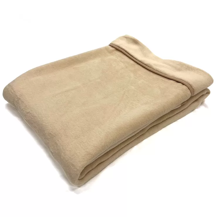 やわらかコットン使用 洗える衿付き綿毛布(毛羽部分) シングルサイズ(約140×200cm) HM-380 [4497]