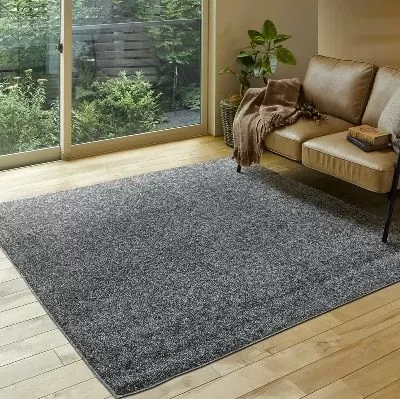 日本製 カーペット グレー 1枚 約185×185cm 240611929型 [1149]
