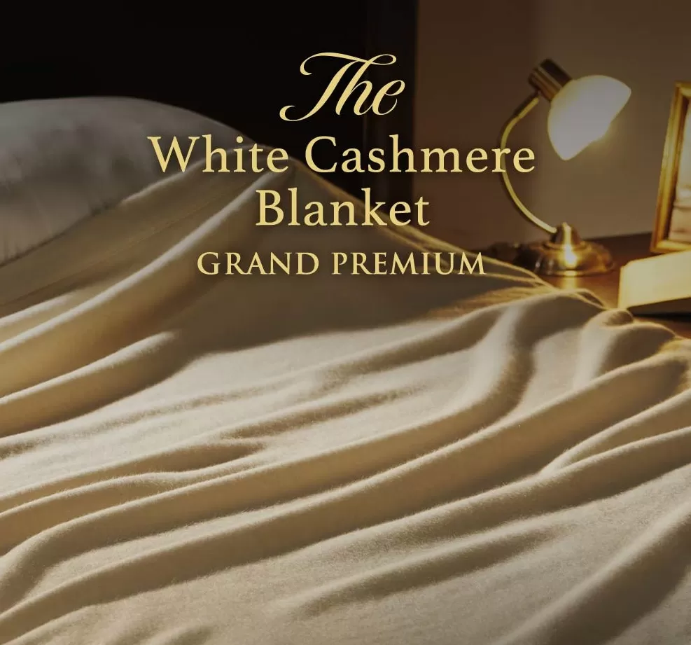 The White Cashmere Blanket ホワイトカシミヤブランケット グランドプレミアム シングル [3028]【db】
