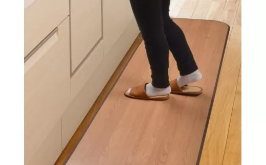日本製 撥水・消臭・抗菌 キッチンマット 約45×120cm ベージュ 350114661型 [2207]