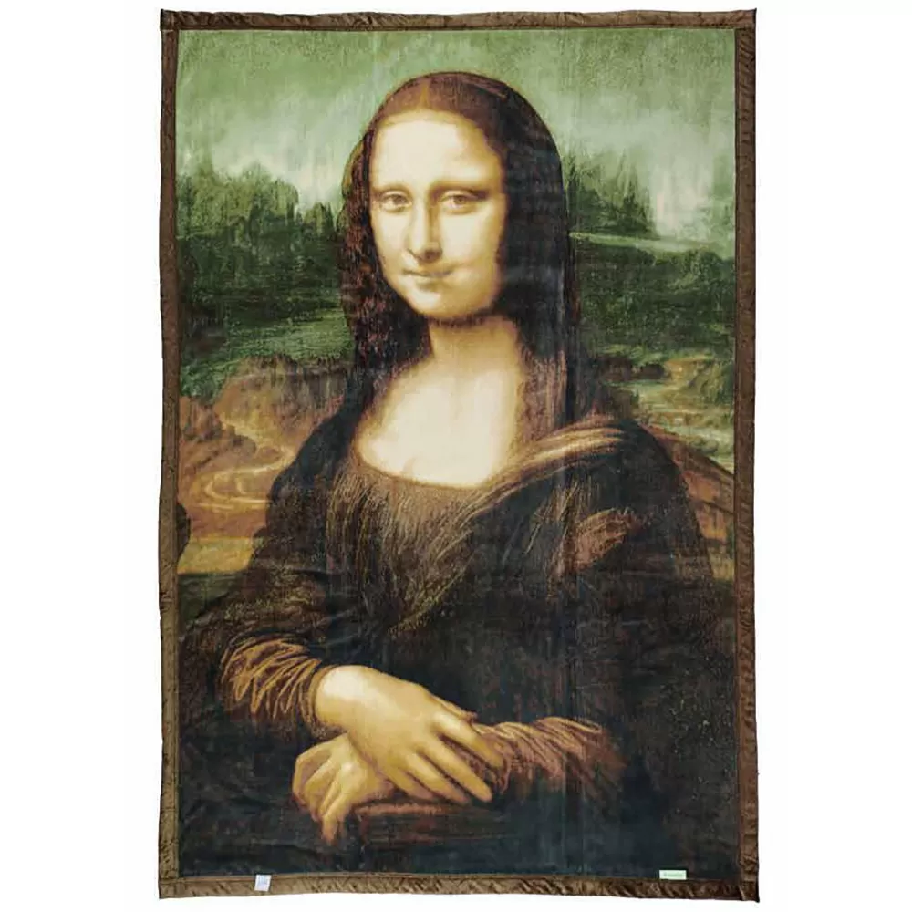 アートブランケット『モナリザの微笑み』レオナルド・ダ・ヴィンチ「シングル」[1671]◇