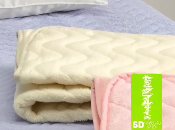 ROMANCE パイル綿100% タオル地 敷きパッド セミダブル ベージュ 31301533｜ ふんわりやわらか 綿100% タオル地 敷パッド 洗濯可能 [4070]