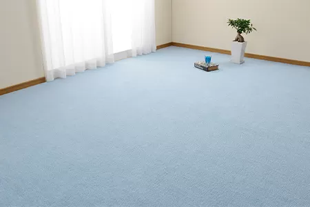 日本製 カーペット 正方形 8帖 約352×352cm ブルー 1枚 600016280型 [3845]